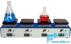 数字四联加热磁力搅拌器MH-1/4D_多联加热磁力搅拌器具有四个搅拌加热位置-辅光仪器