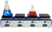 数字四联加热磁力搅拌器MH-1/4D_多联加热磁力搅拌器具有四个搅拌加热位置-辅光仪器